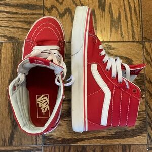 Vans Red Hightop Sneakers - Size 6.5 women’s